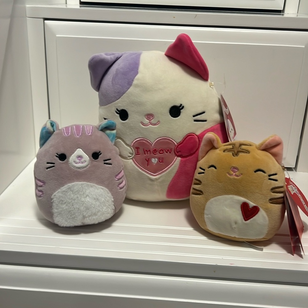 3 cat squishmallow bundle